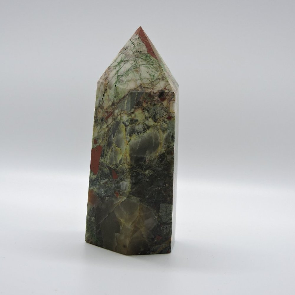 African Bloodstone - Natural Crystal - 6 Sided 4.25" Tower